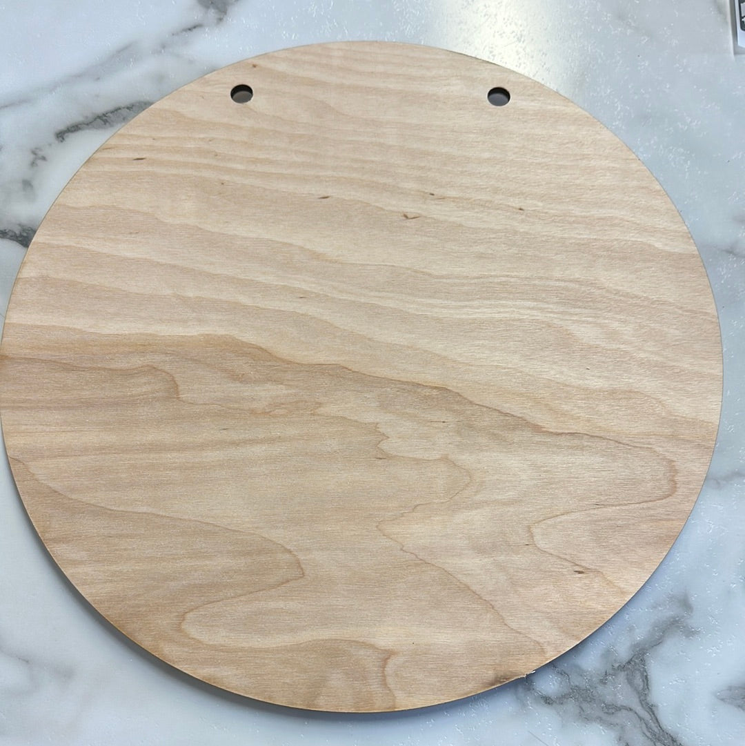 14” Birch Round W/ Holes