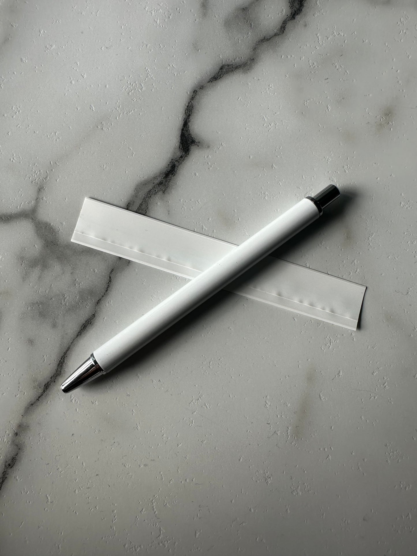 White Sublimation Pens w Shrink Wrap