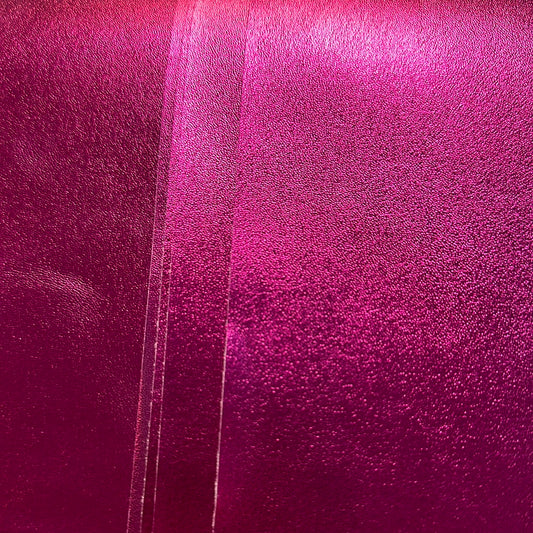 Faux Leather Magenta Metallic Shimmer