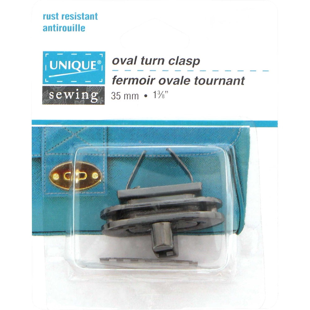Oval Turn Clasp Gunmetal