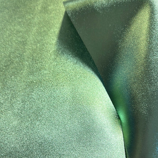 Faux Leather Mint Green Metallic Shimmer