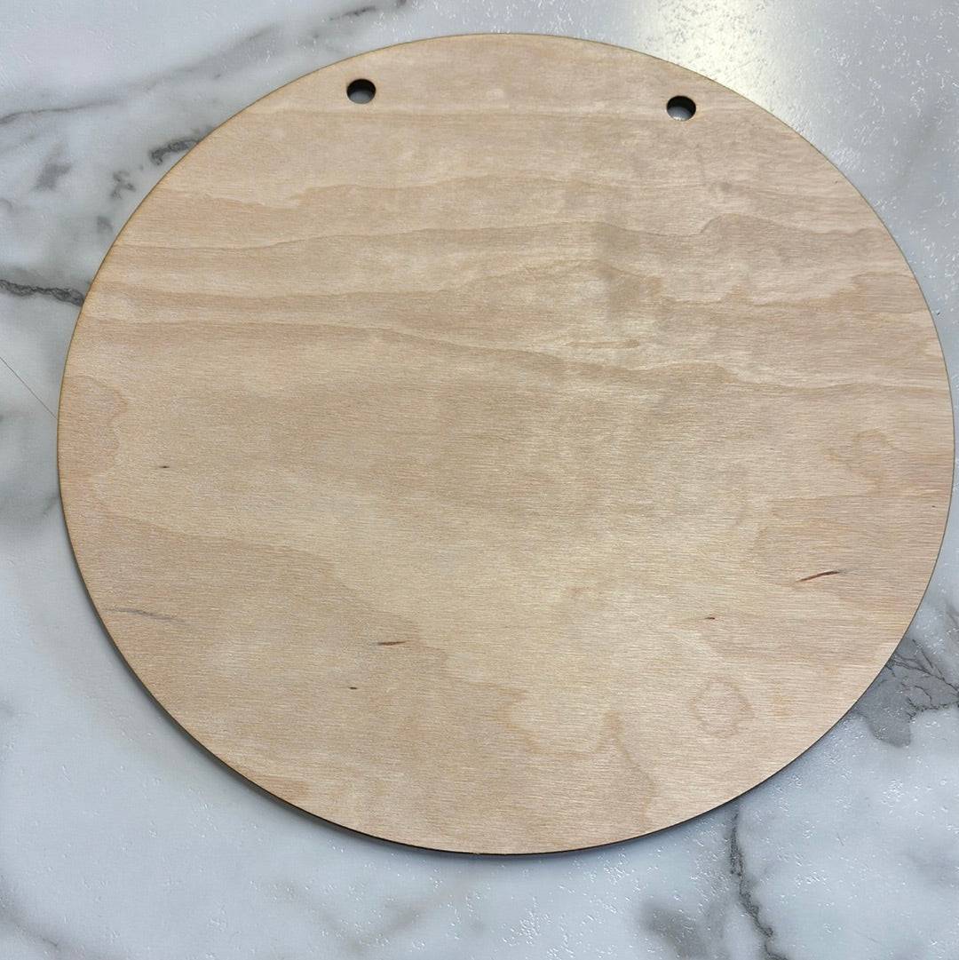 12” Birch Round W/ Holes
