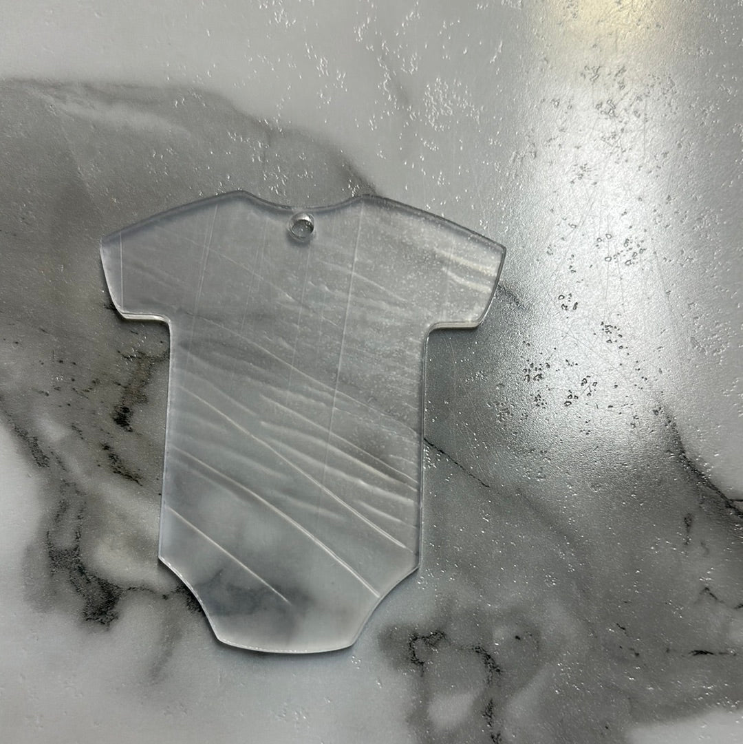 Baby Onesie Cast Acrylic with Hole