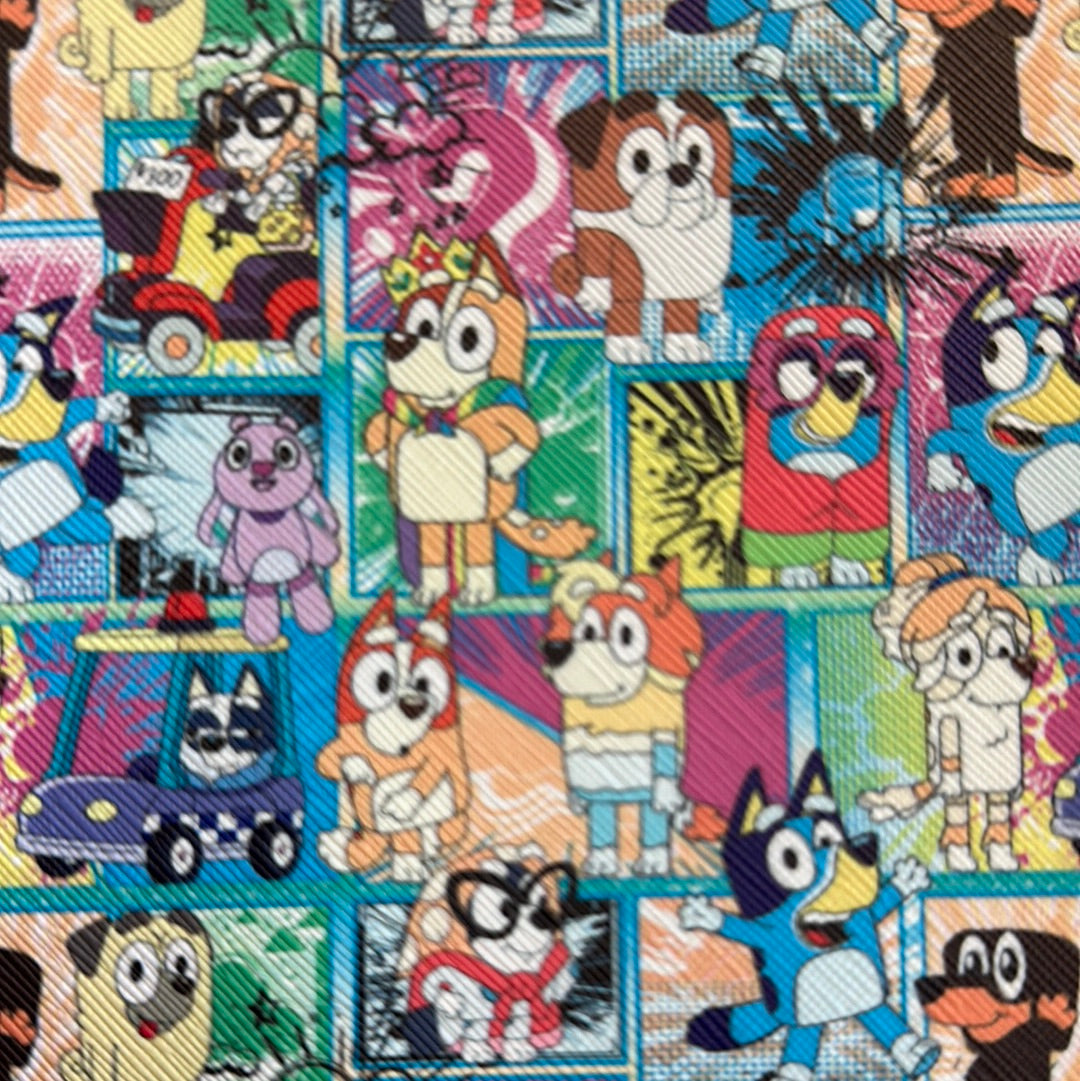 Blue Dog and Friends Faux leather