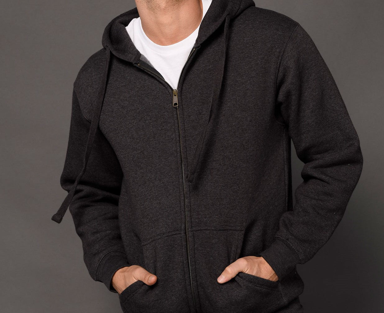 Adult Zip Hoodies Heavy Weight PRESHRUNK Ringspun Cotton/poly