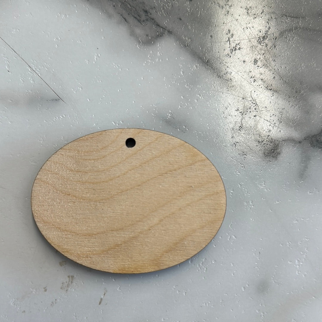 3" Baltic Birch Oval