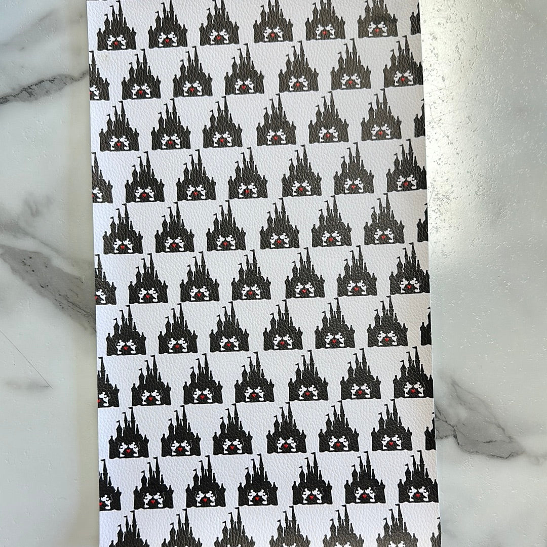 Mouse Castle Silhouette Faux leather