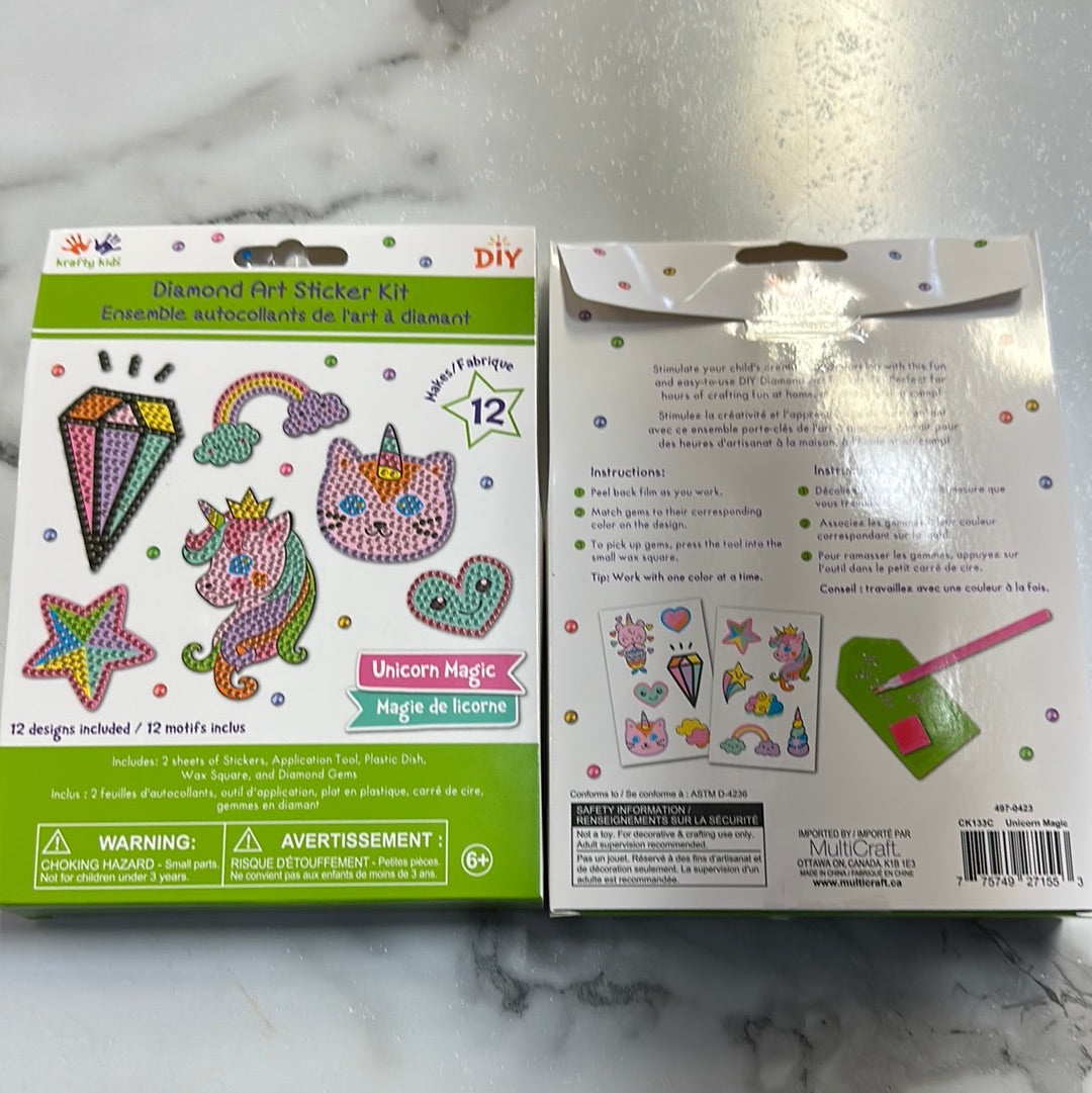 Diamond Art Sticker Kit - Unicorn Magic
