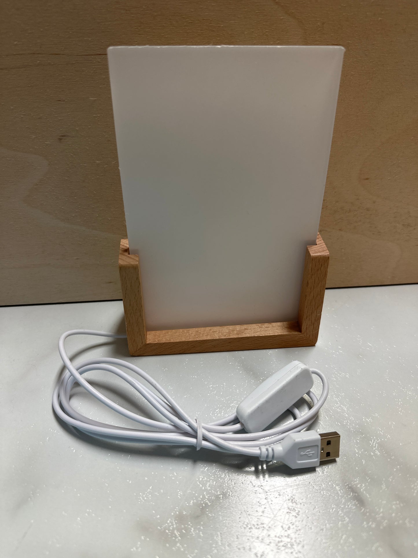 Desk Lamp/Photo Frame with USB plug for sublimation