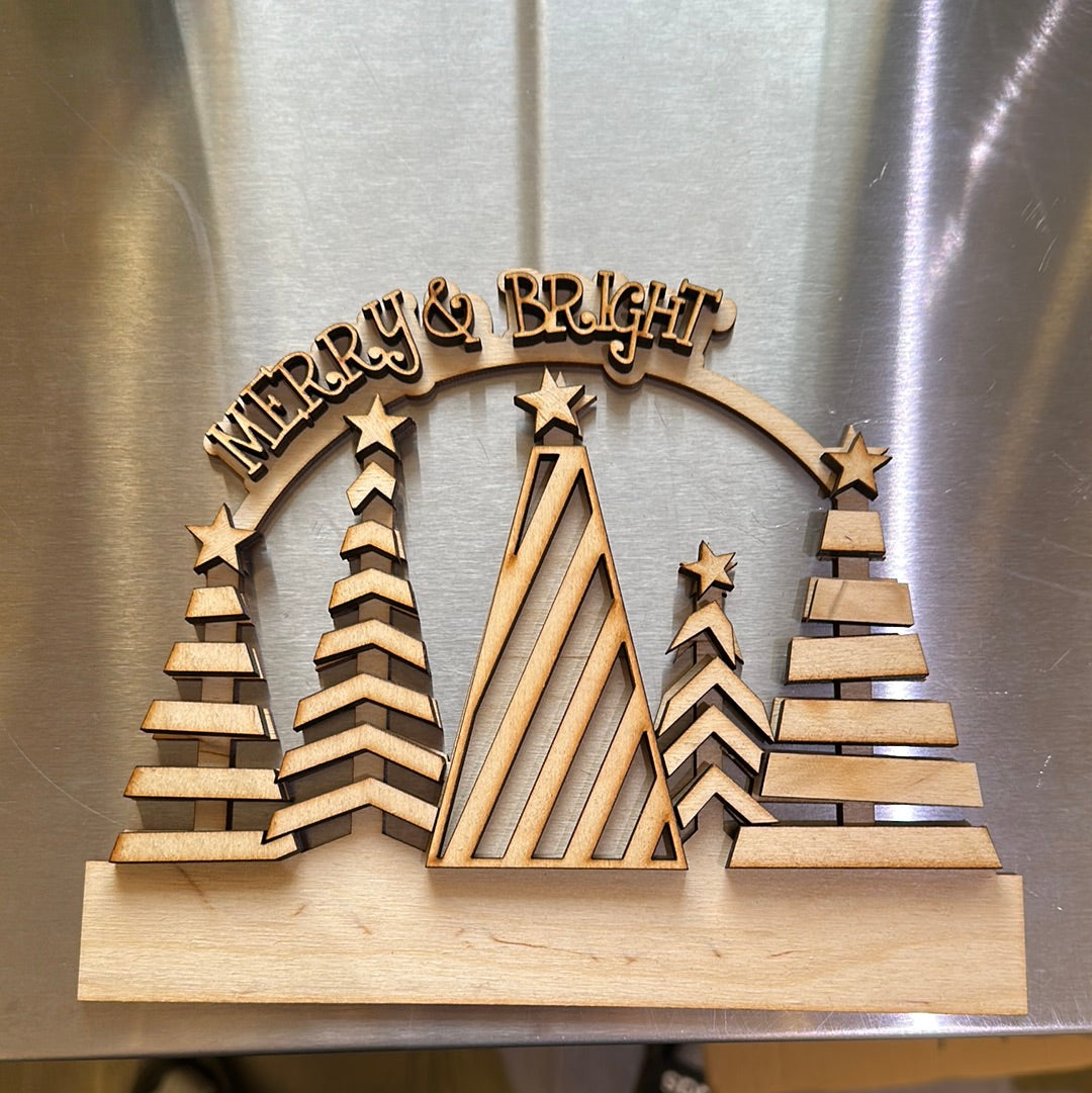 merry and bright Interchangeable INSERTS Diy