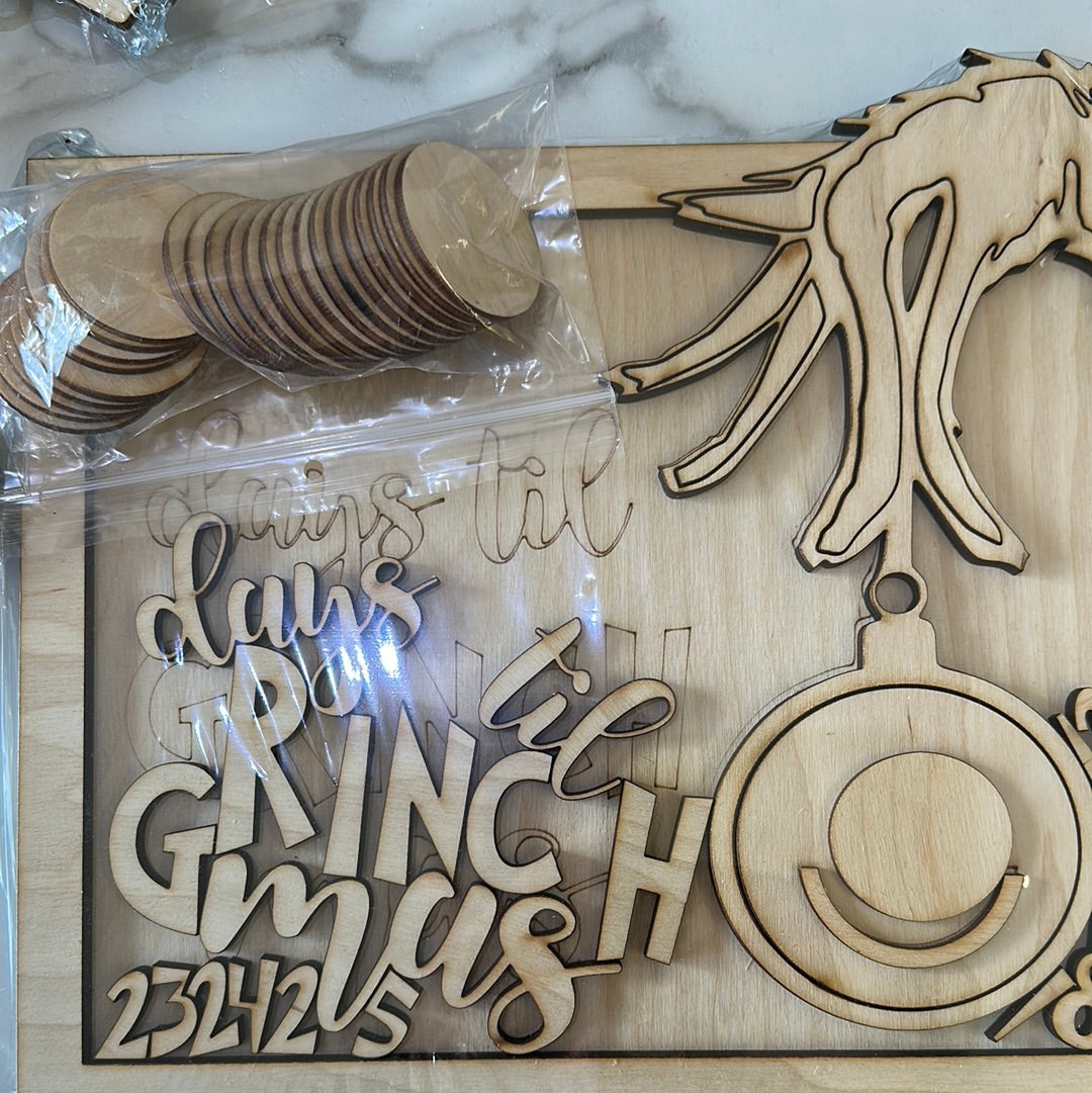 Grouchy? Christmas Countdown DIY Sign