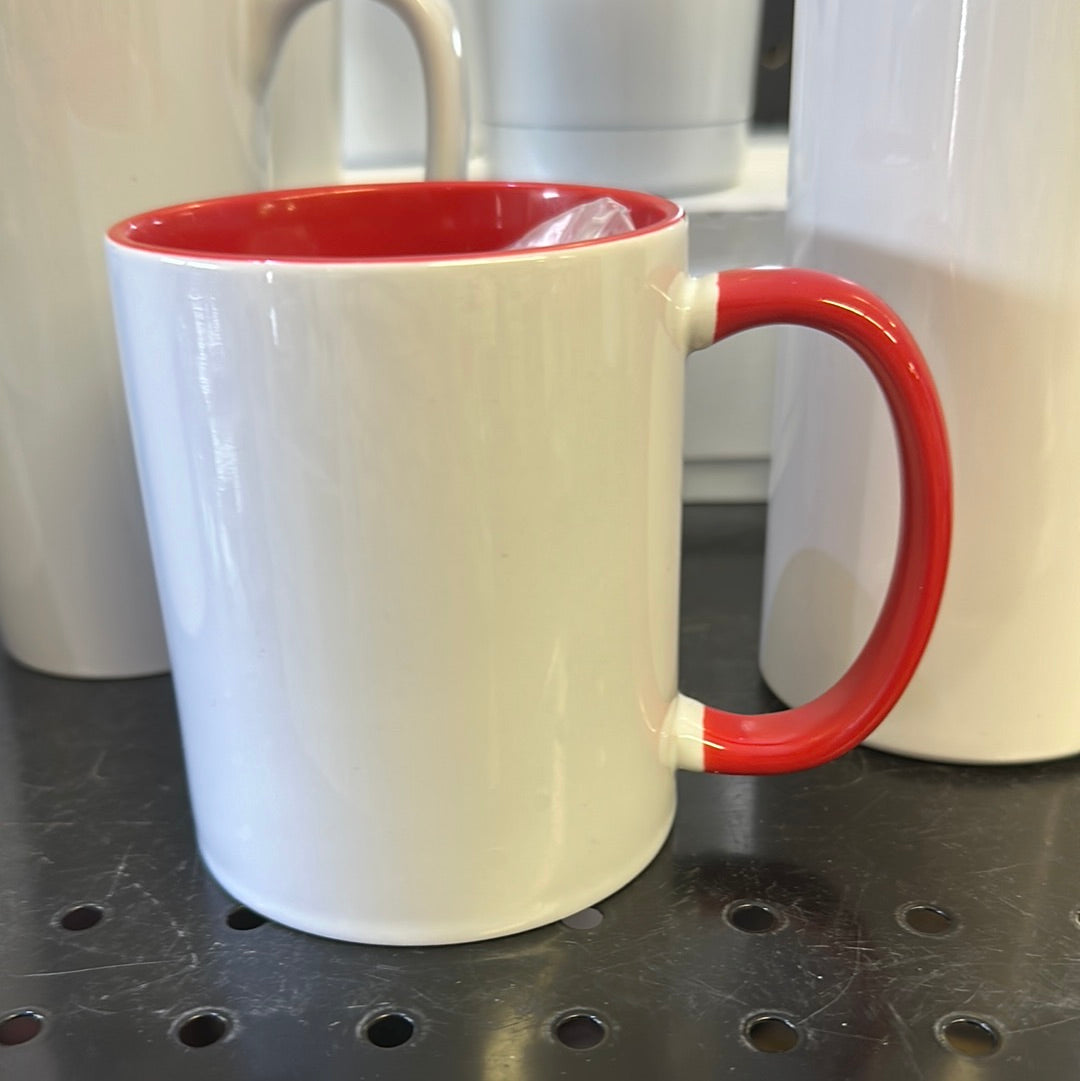 11 OZ Sub two Tone (Red ) Coffee Cups **PICKUP ONLY**
