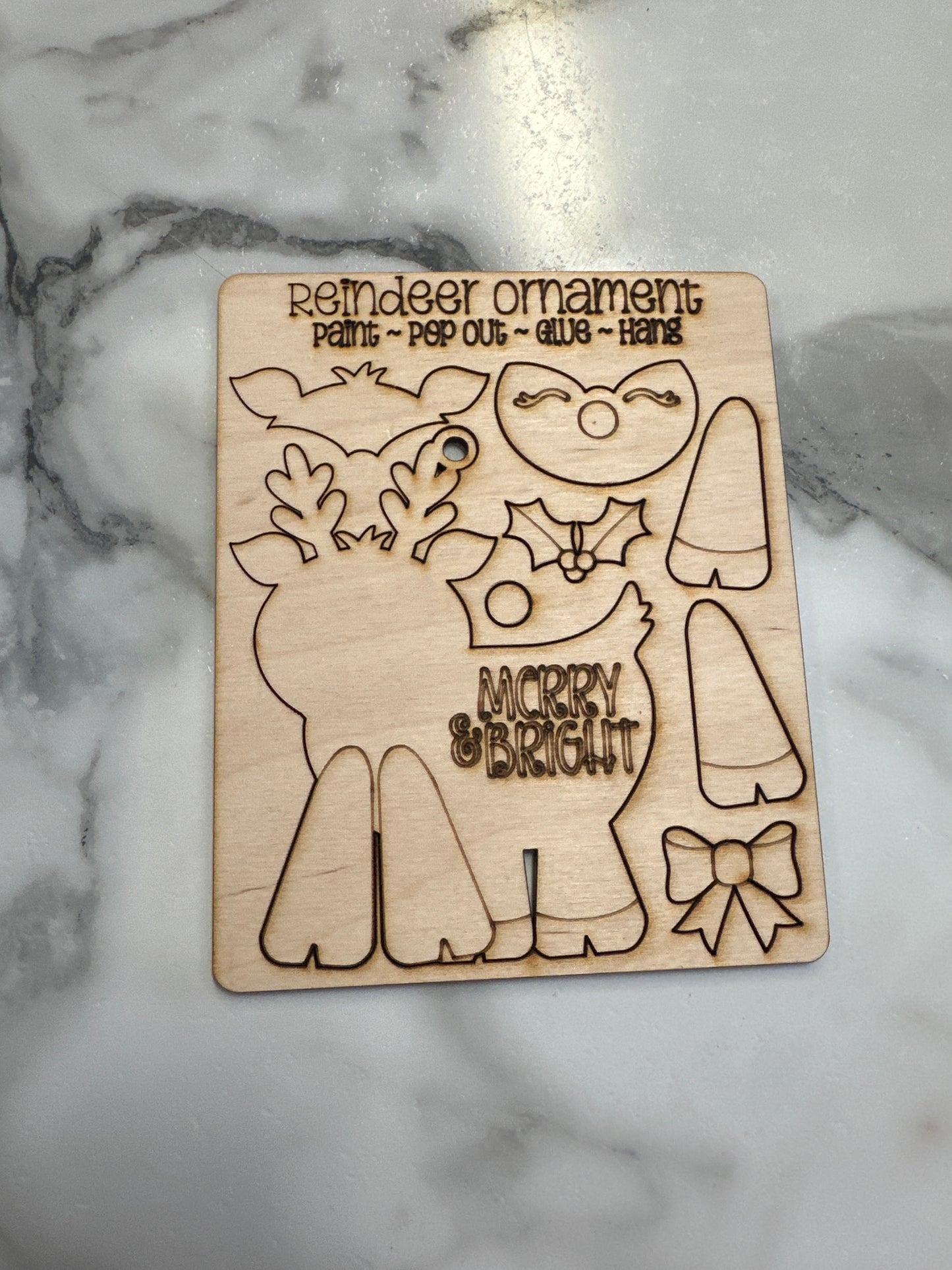 Paint-Pop Out- Glue-Hang Ornaments DIY