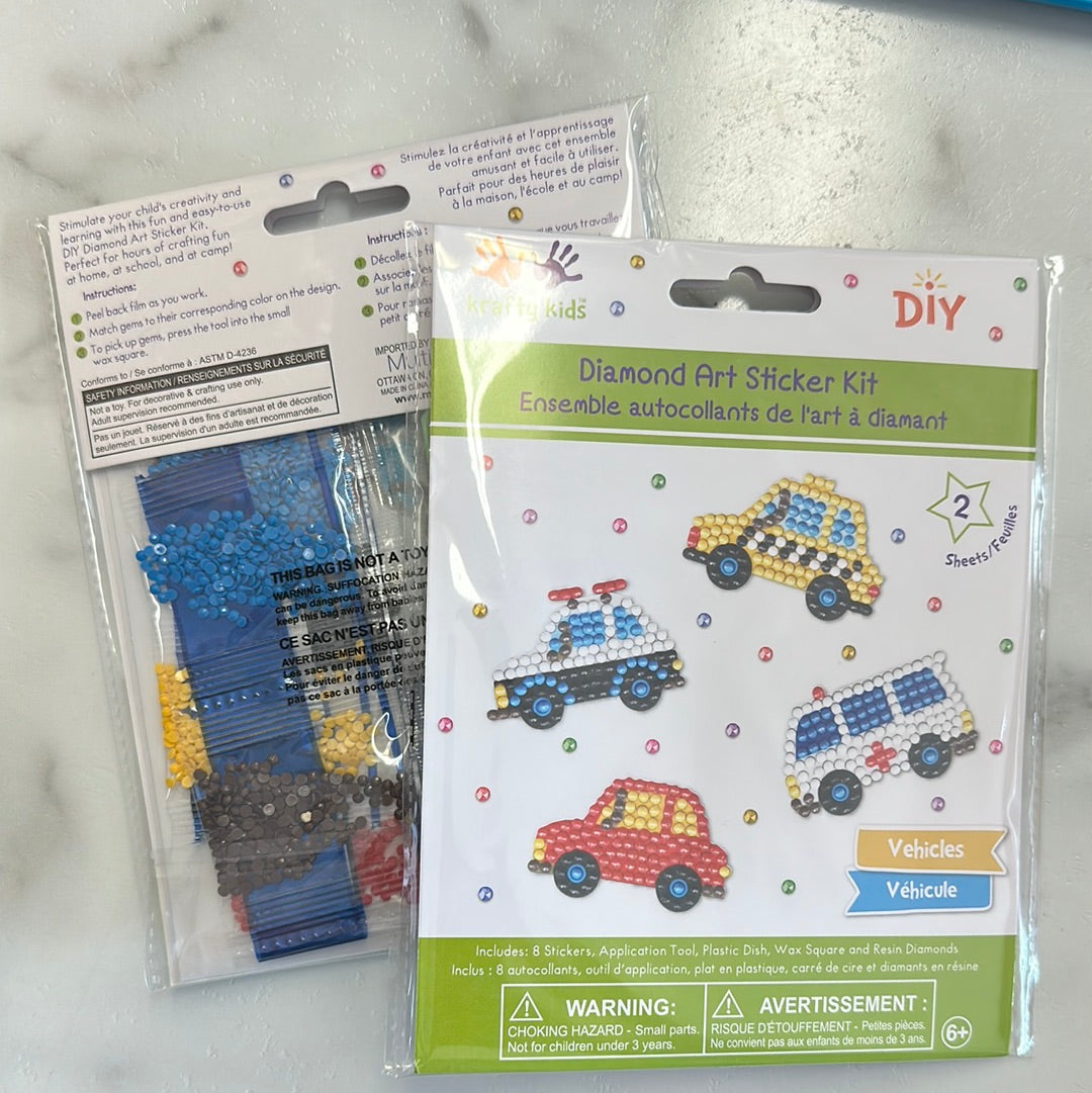 Diamond Painting Sticker Kit Vehicles Craft Enablers