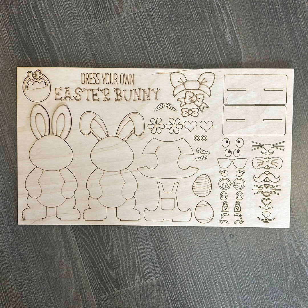 Easter Bunny Wood Dolls