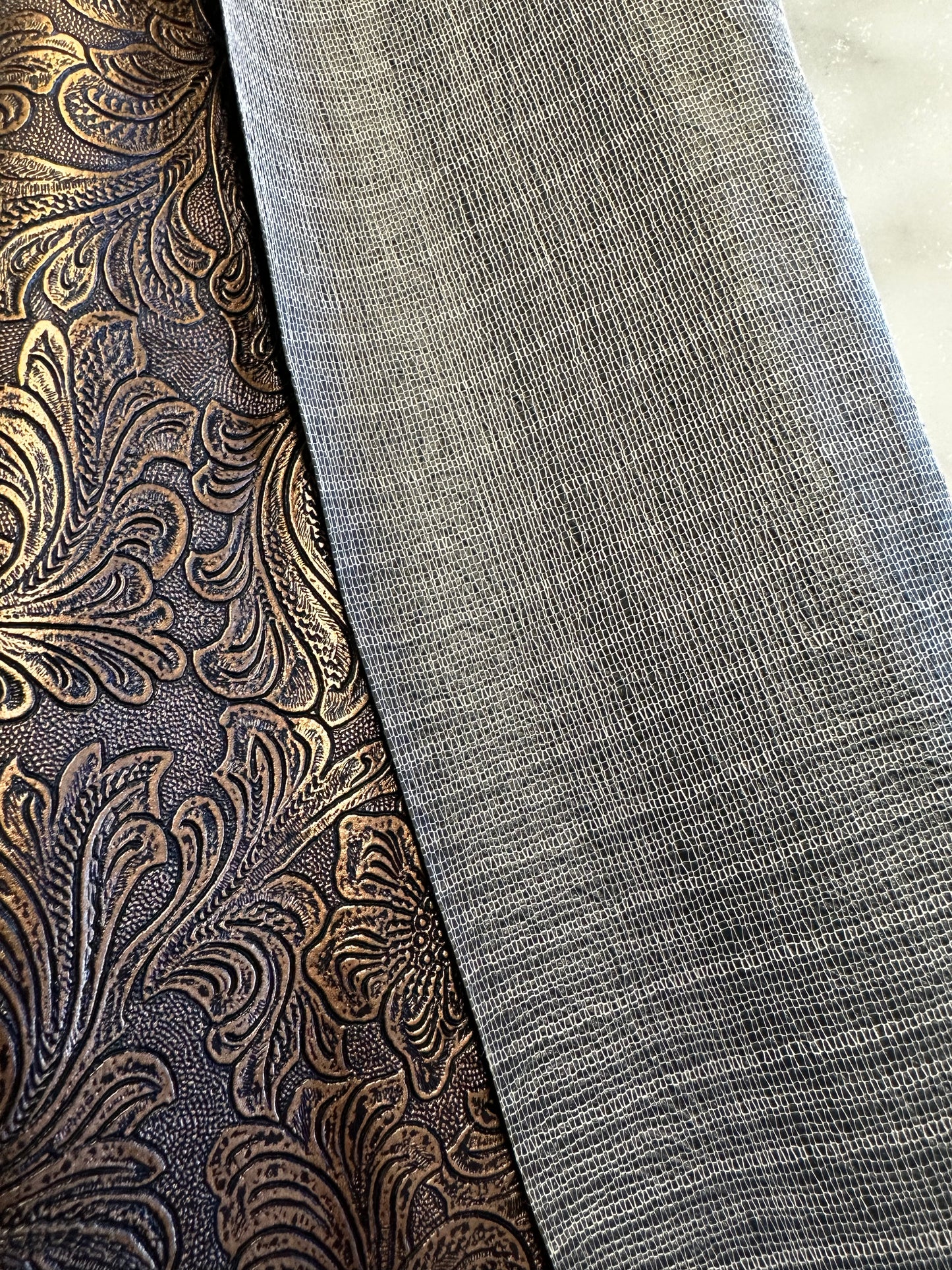 Faux Leather Roll brocade