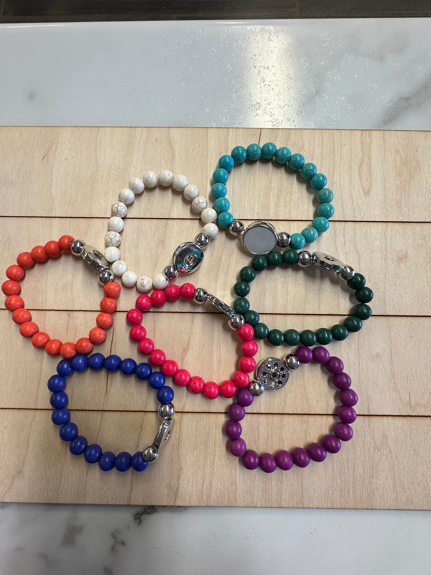 Button Sublimation Beaded Bracelets