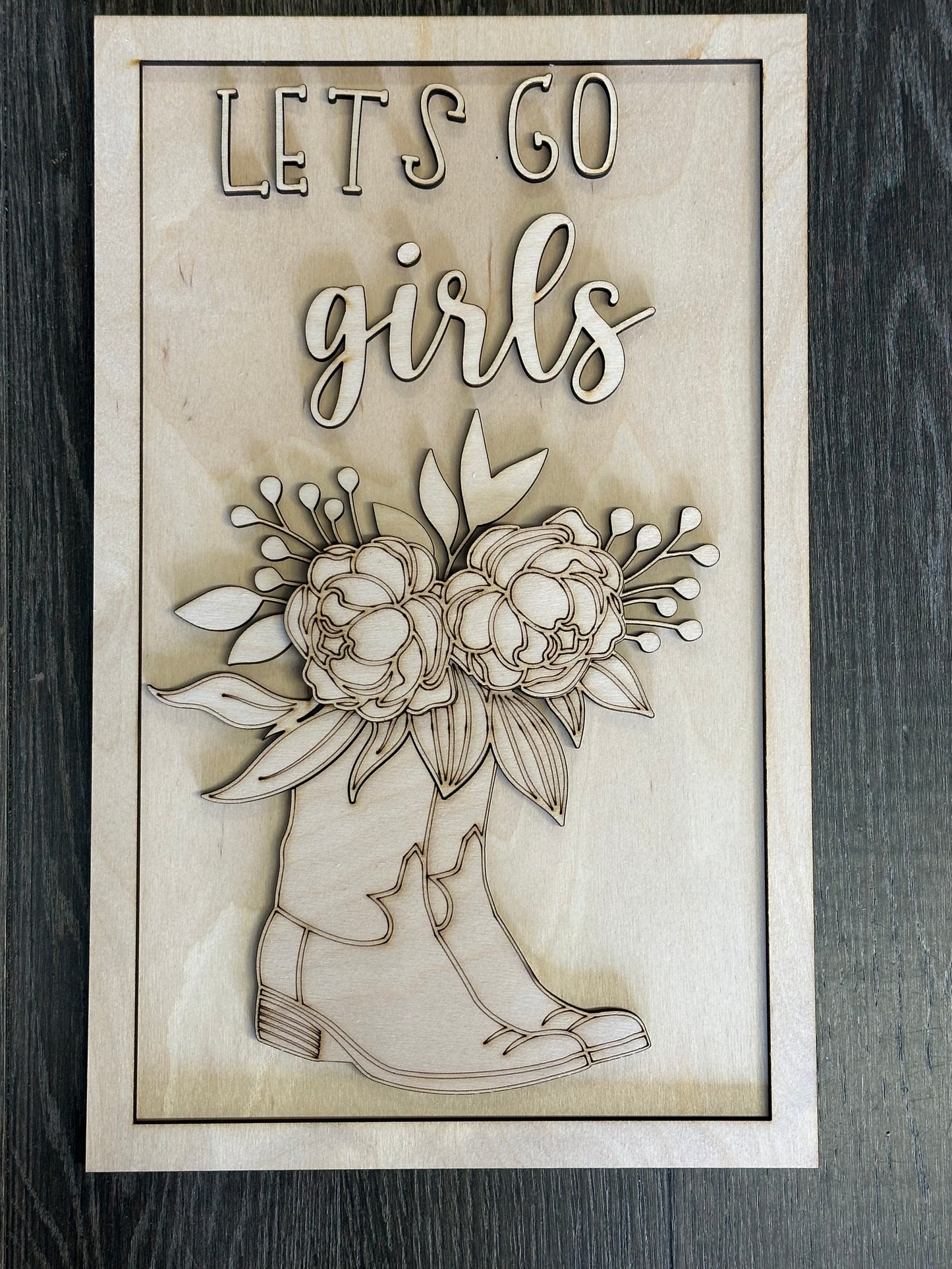 Lets Go Girls Sign DIY Kit