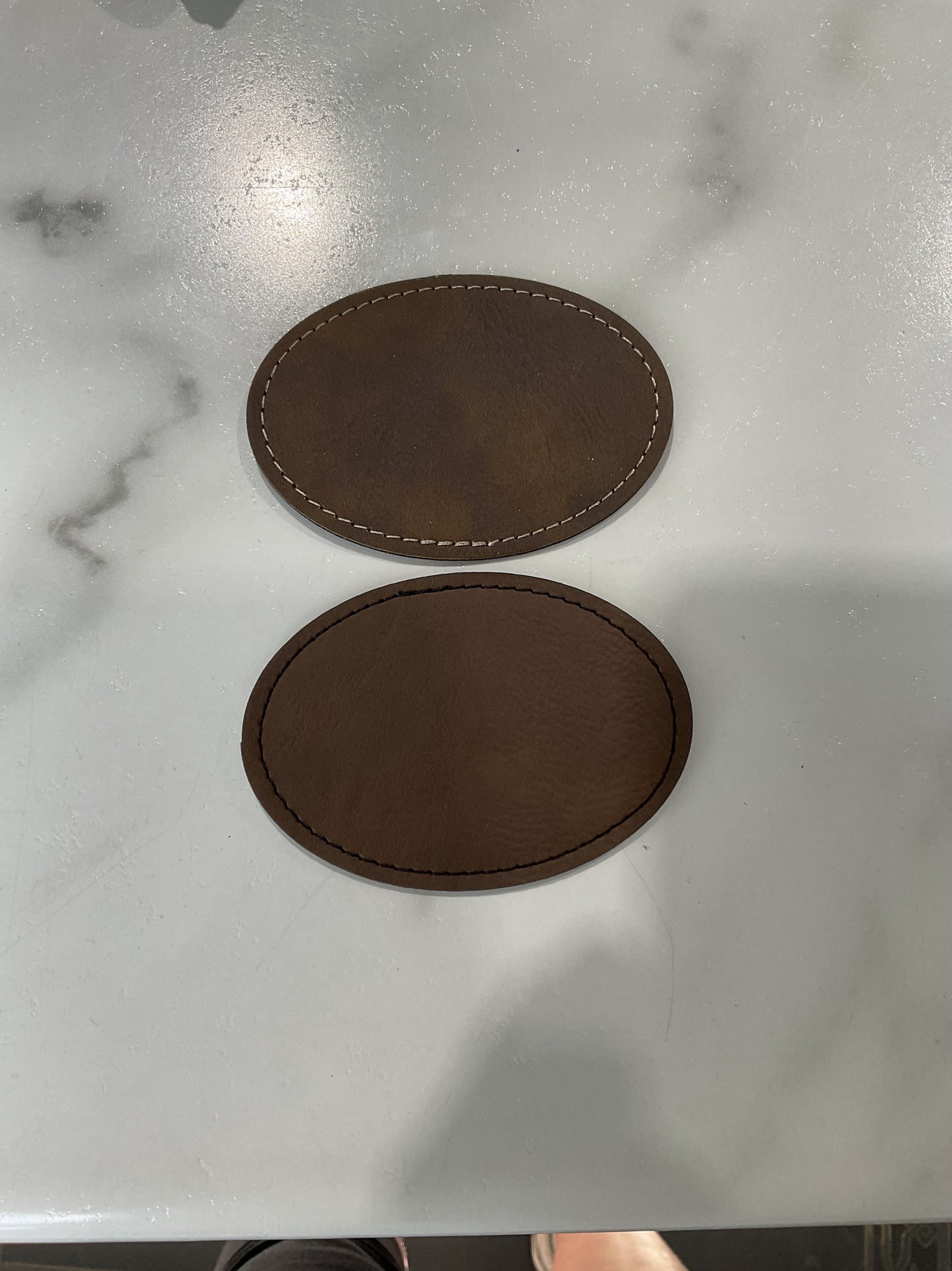 Oval Leather Hat Patches