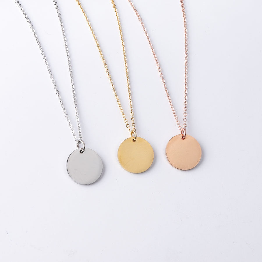 SS Gold Plated 15MM Polished Necklace