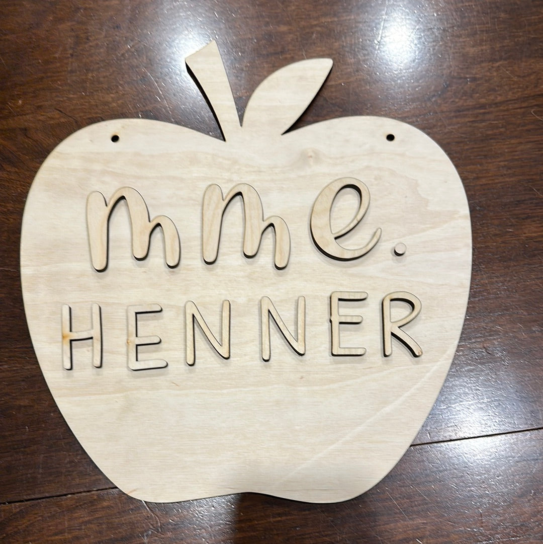 Teachers Apple DIY Sign