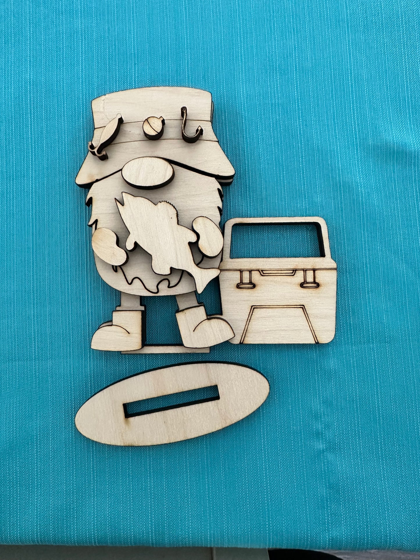 Fishing Gnome Shelf Sitter DIY kit