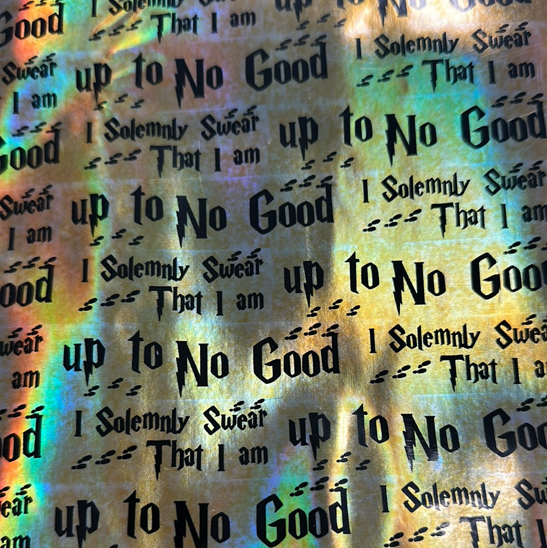 Faux Leather Roll Solemnly swear HOLOGRAPHIC