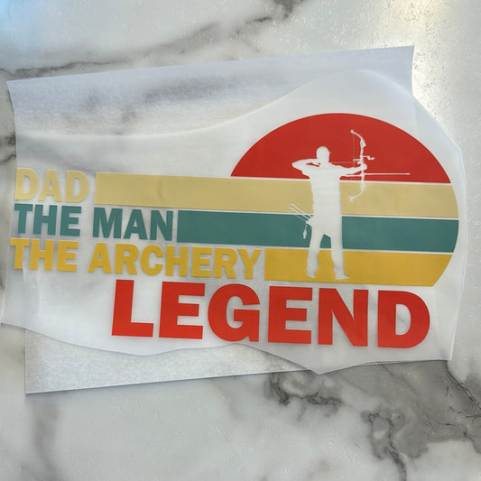 Dad Archery Legend DTF Print Transfer
