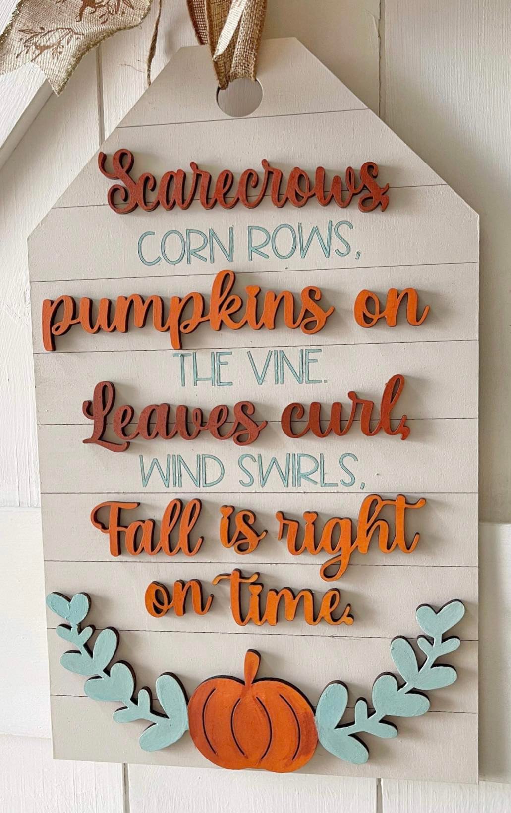 Fall Door Hanger DIY Blank
