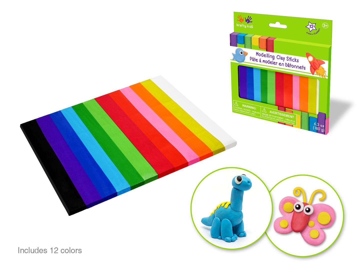 Kids Modelling Clay Sticks 12