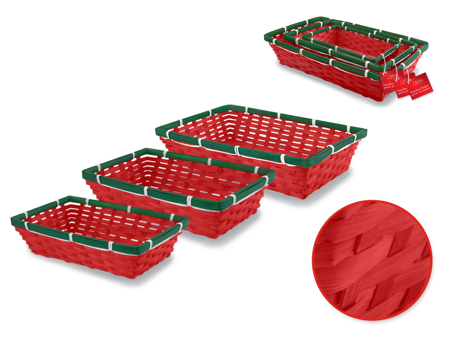 Bamboo Christmas Baskets