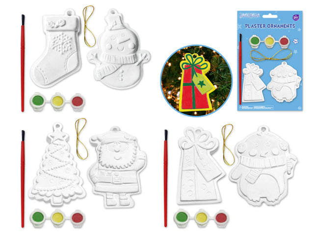 Plaster Ornaments to Paint , 2pk
