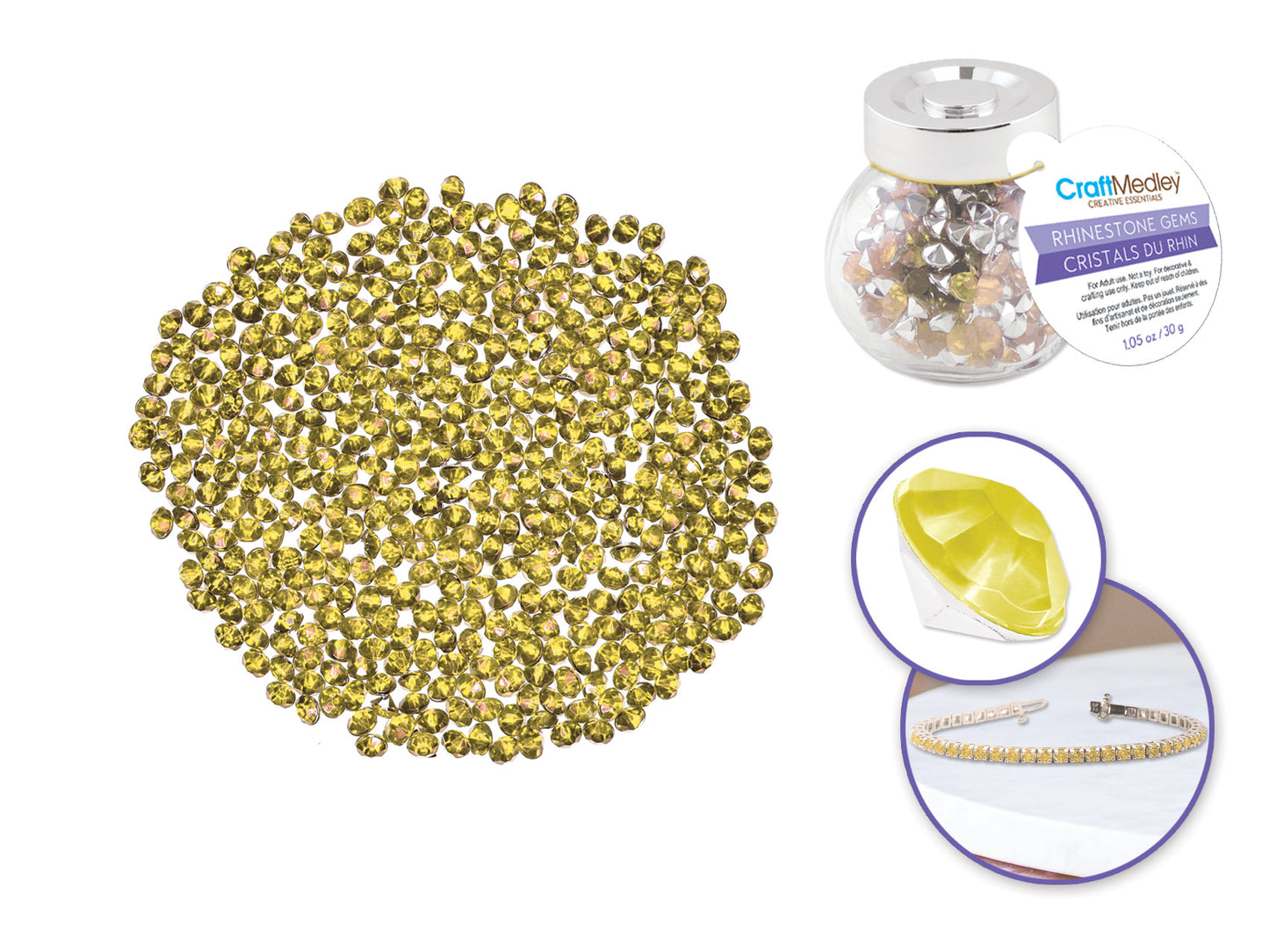 Rhinestones Gems - Gold