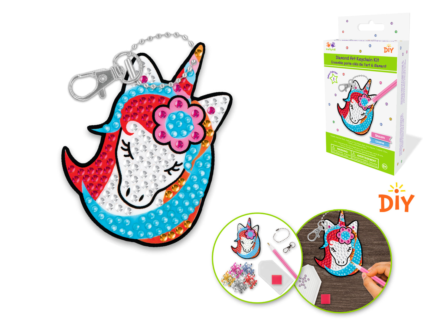 Diamond Painting DIY Keychain Kit - Unicorn