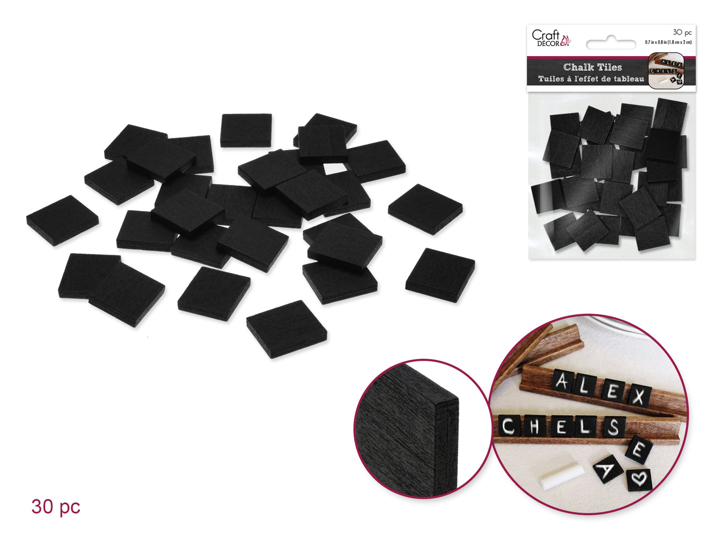 Chalk Tiles Pack of 30