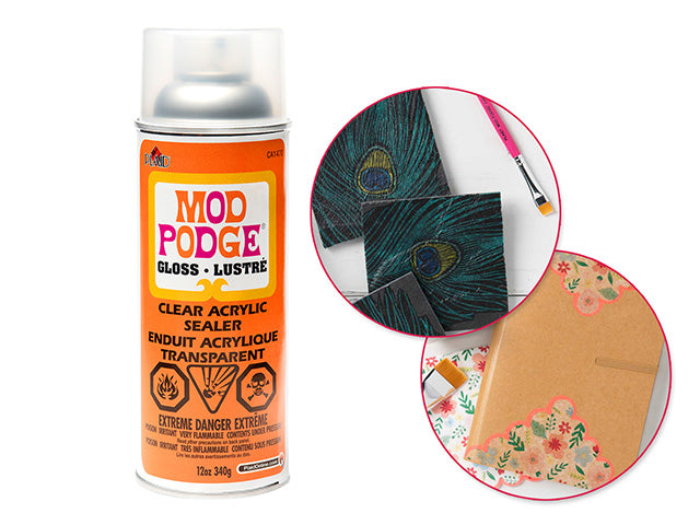 Mod Podge Spray Acrylic Sealer That is Specifically Formulated to Seal  Craft Projects, 12 Ounce, Gloss & 1469 Clear Acrylic Sealer, 12 Ounce, Matte