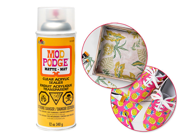 Matte Mod Podge Spray Acrylic Sealer 2 Pack, Spray Can Handles