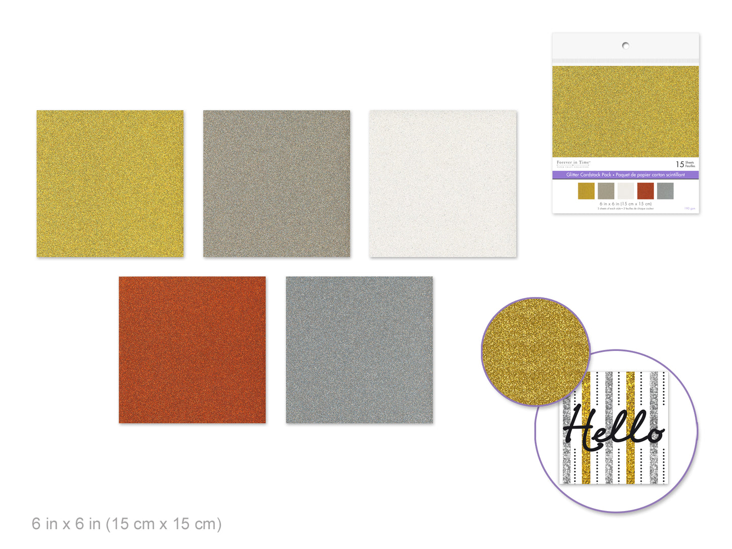 Glitter Cardstock Sampler Pack - Glitters