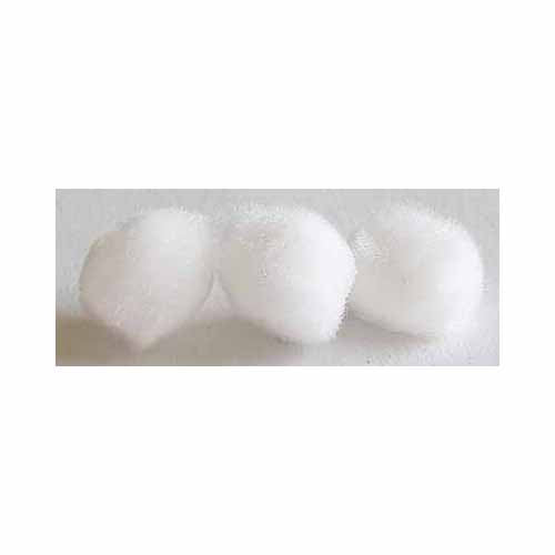 Pom Poms 16 pk 1/2in White