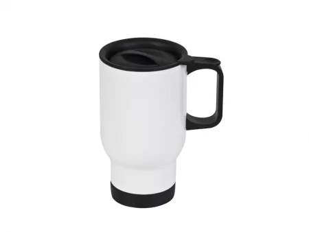 14 Oz Quality SS Cup w Black Closeable Lid