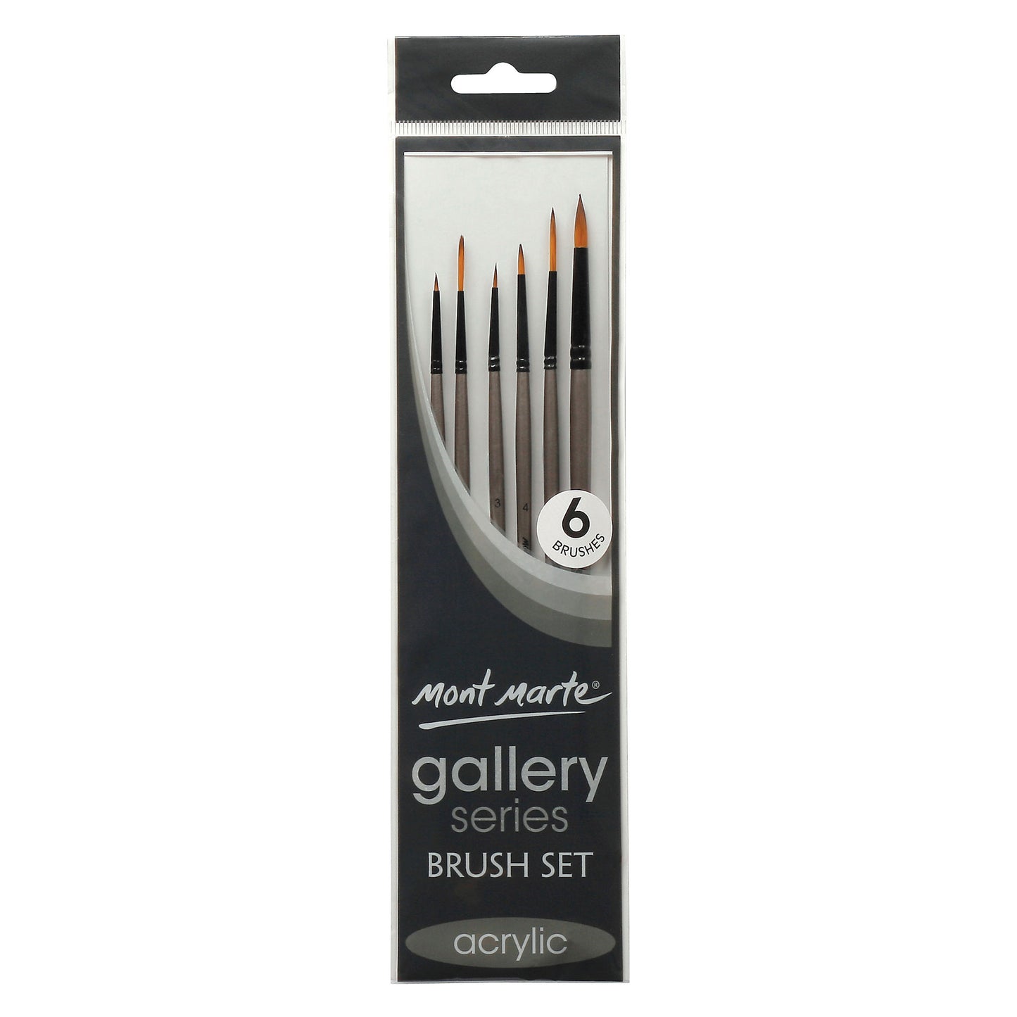 Mont Marte Gallery Series Acrylic Brush Set - 6
