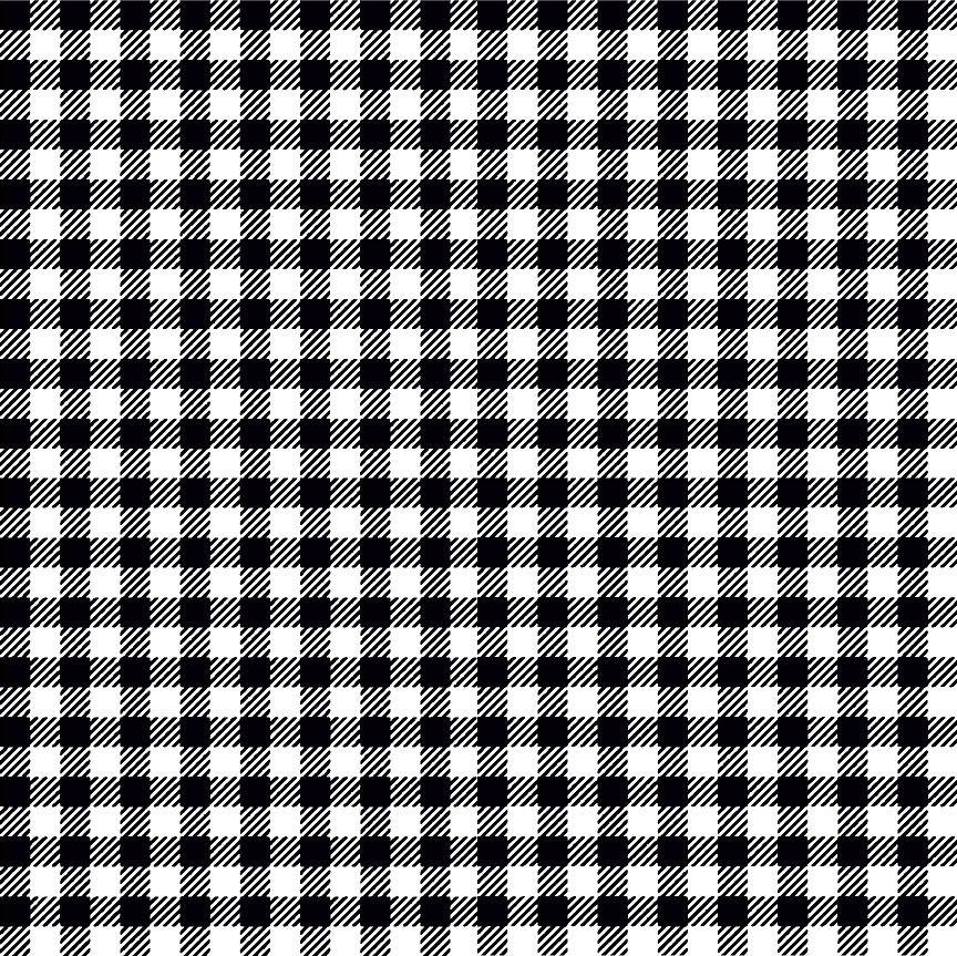 Buffalo Plaid White Patterned Printed Vinyls