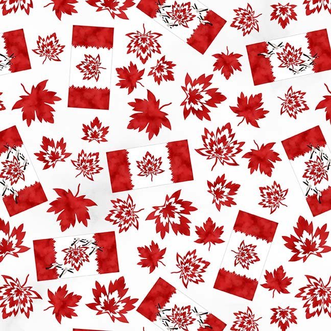 Glorious & Free Maple Leaves /Flags RED BY SHANIA SUNGA