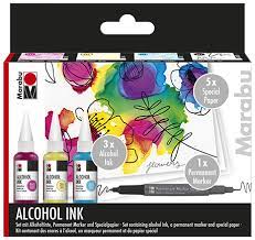 Marabu Alcohol Ink Kit Flowers