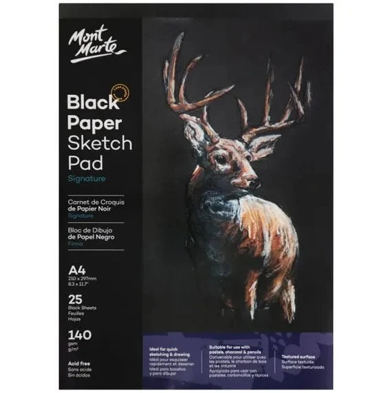 Mont Marte Black Paper Sketch Pad