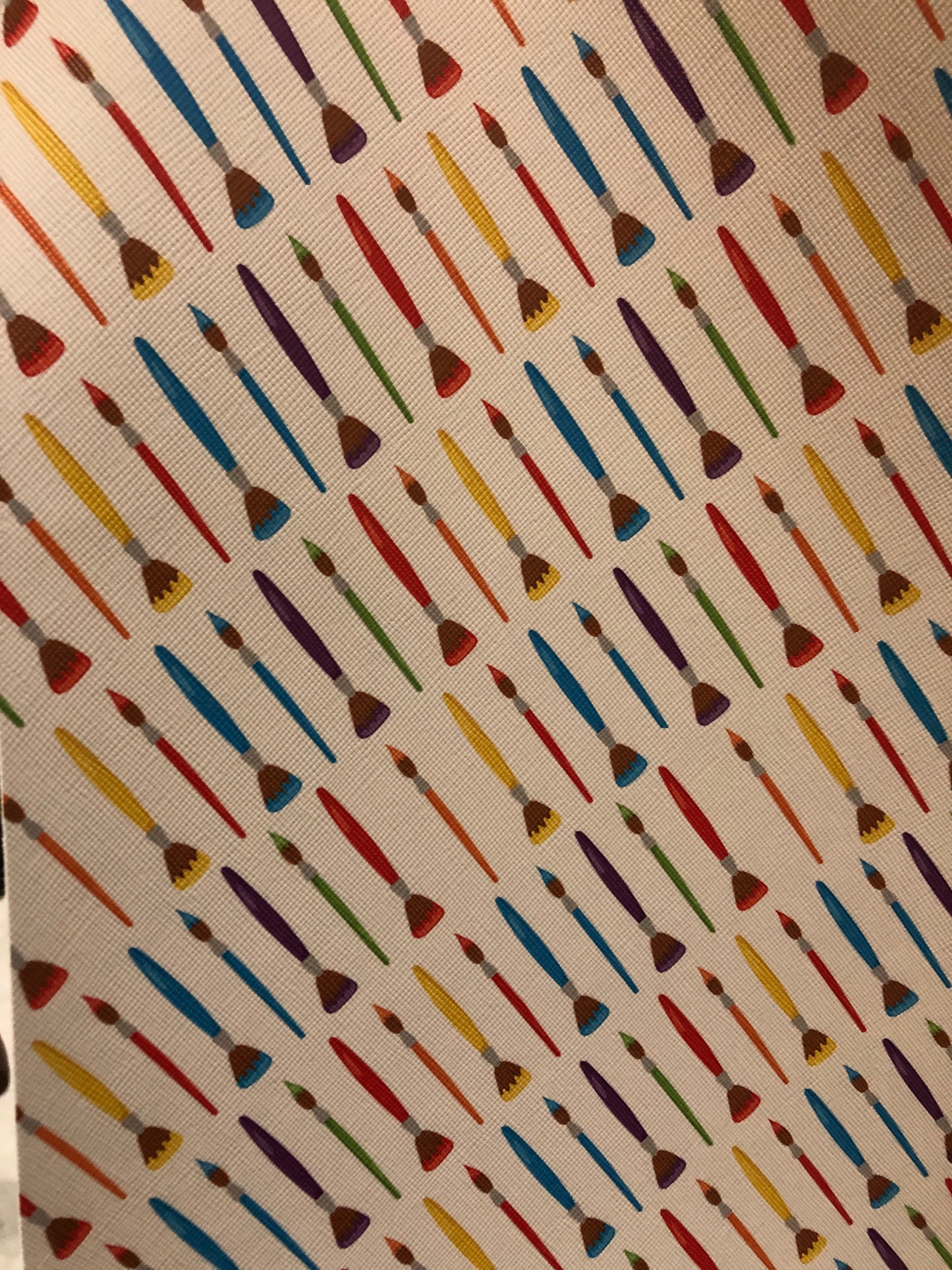 Diagonal Paintbrushes Faux Leather