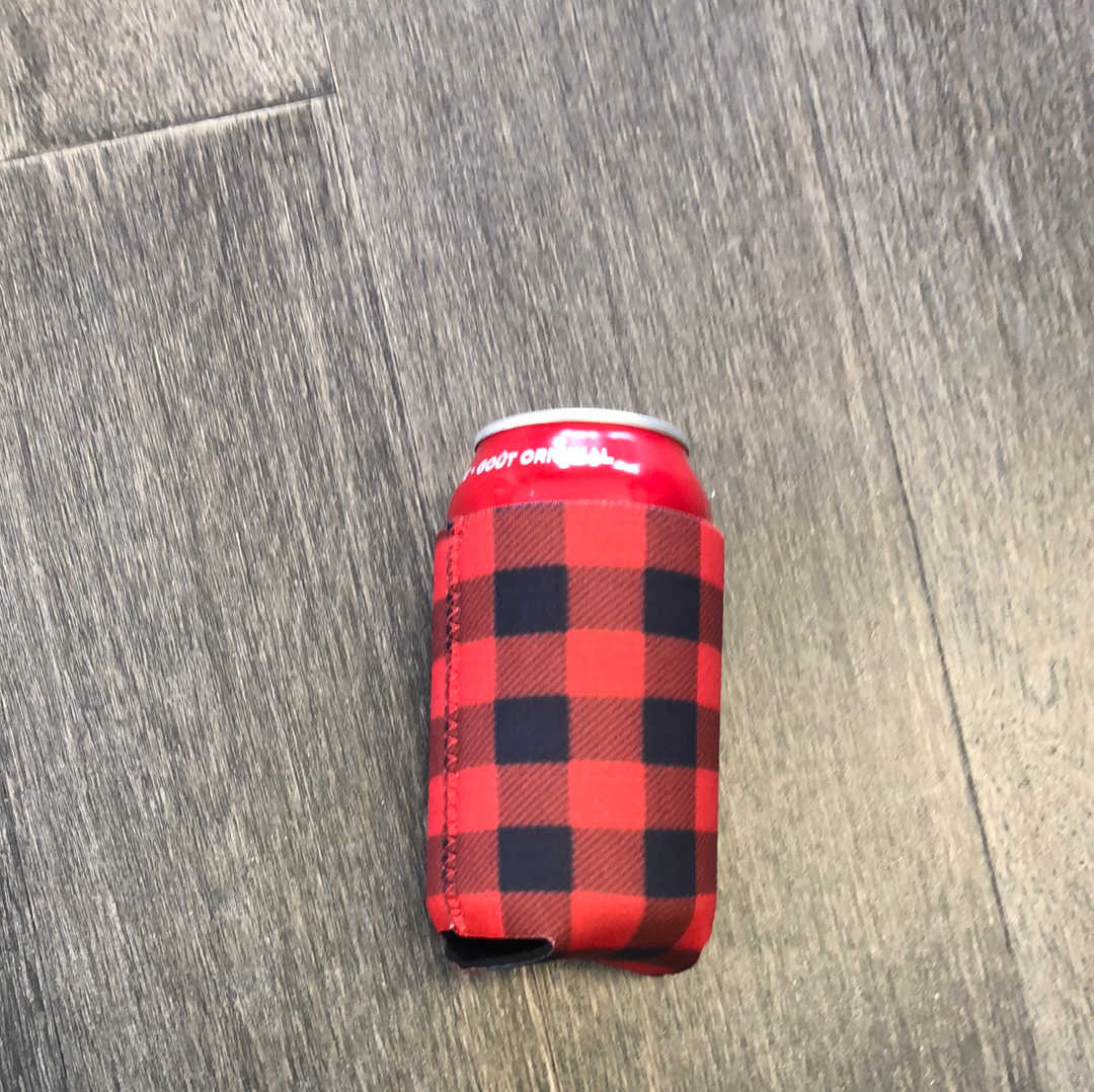 Neoprene Can Koozies - Buffalo Plaid