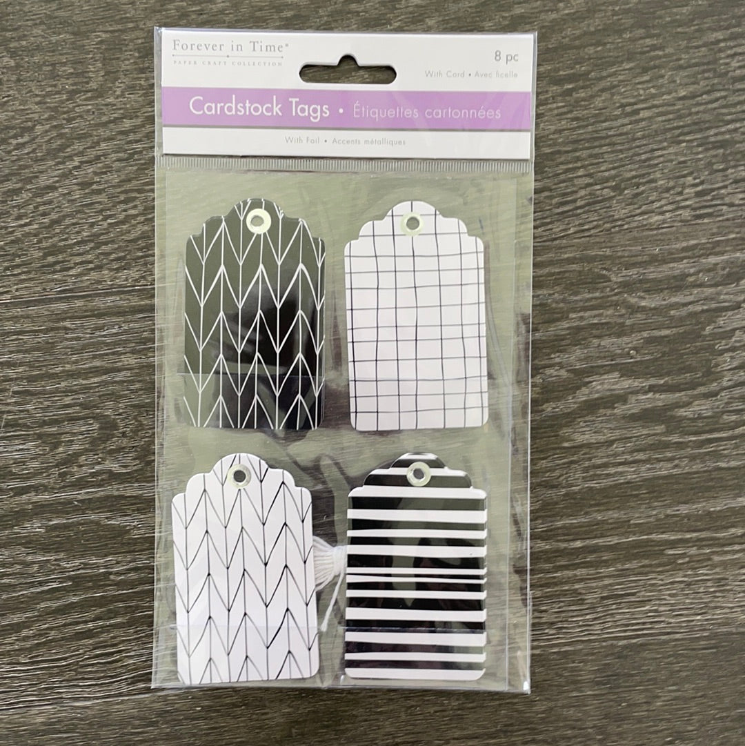 Cardstock Tags w Strings 8PC