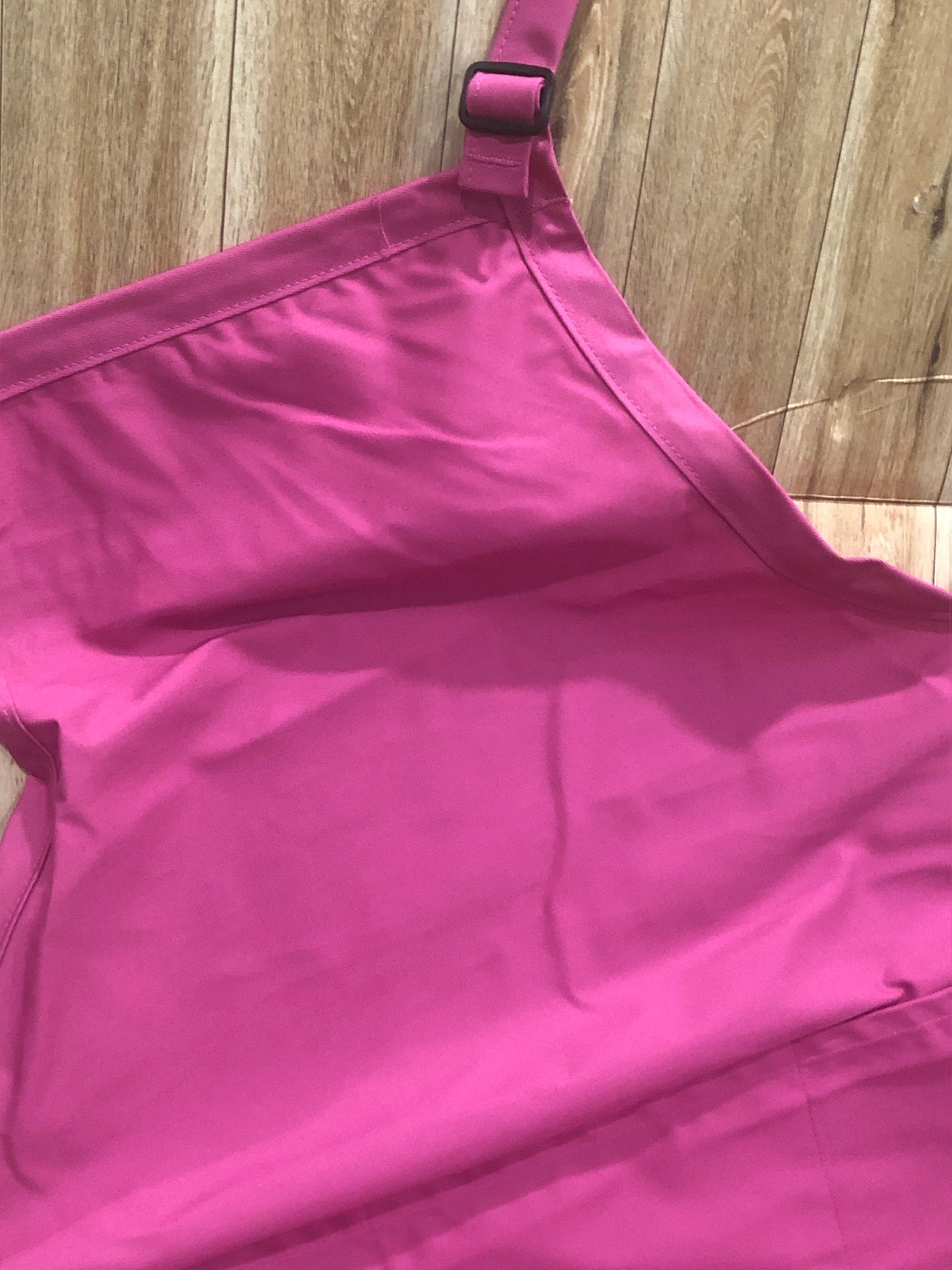 Solid Color Apron with Pockets, Adjustable Neck