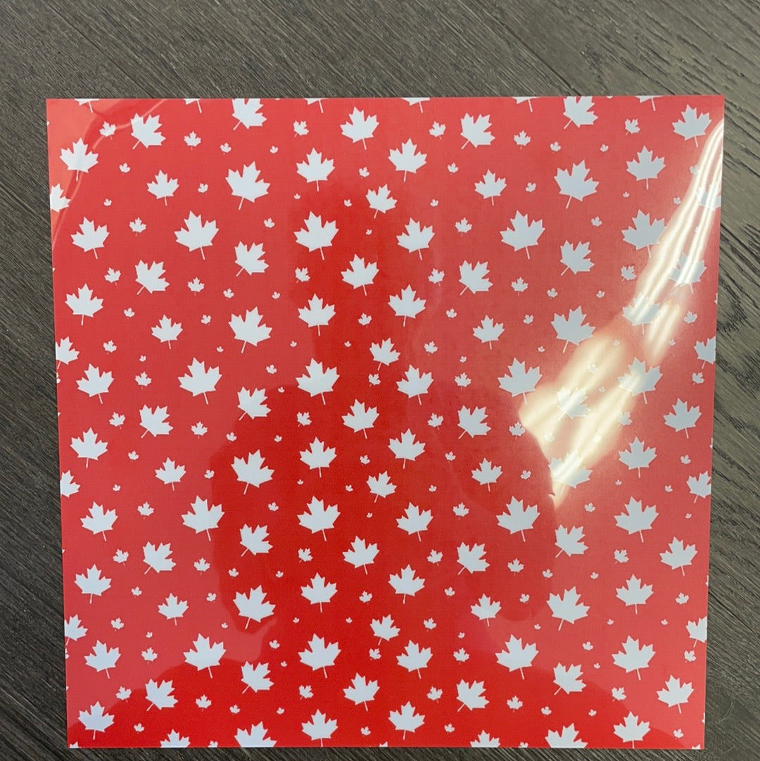 Maple Leaves HTV w carrier sheet